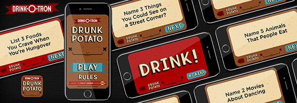 Drunk Potato: Drink-O-Tron Games Drinking Game Mobile App ...