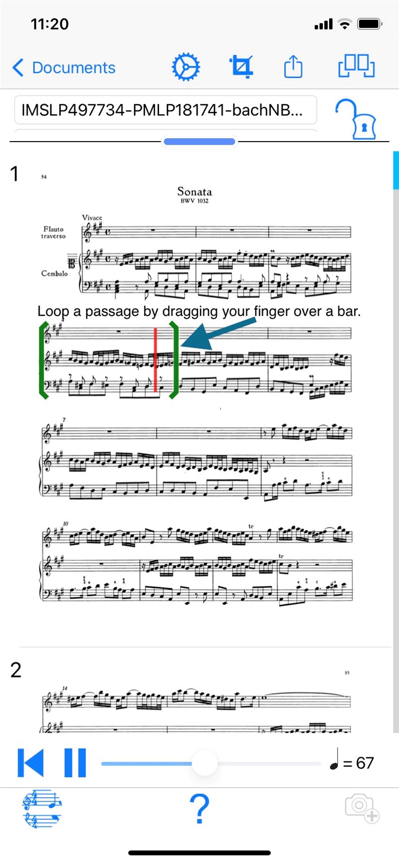 PlayScore 2 sheet music scanning app - exports MIDI and MusicXML