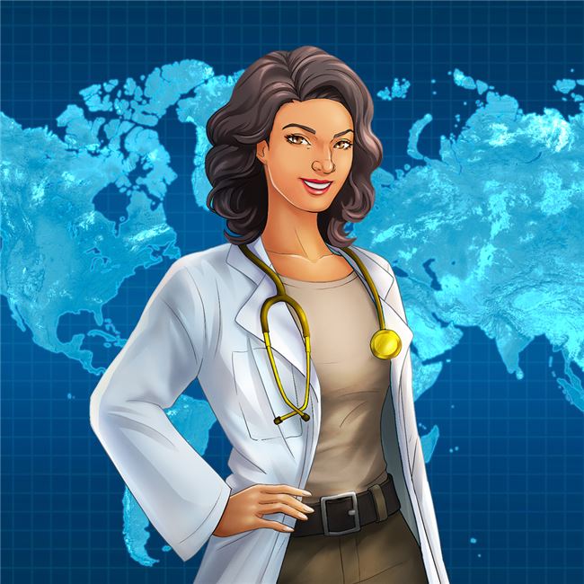 Logo for Dr. Sara: Disease Detective - a mobile game about epidemiology